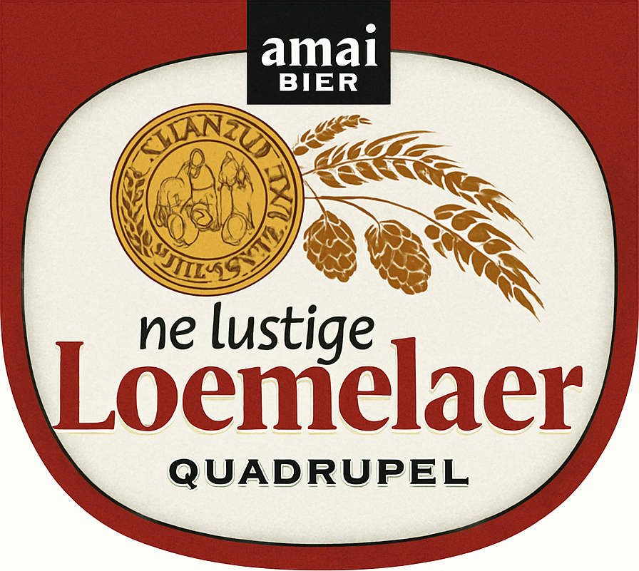 Etiket van Amai Ne lustige Loemelaer Quadrupel