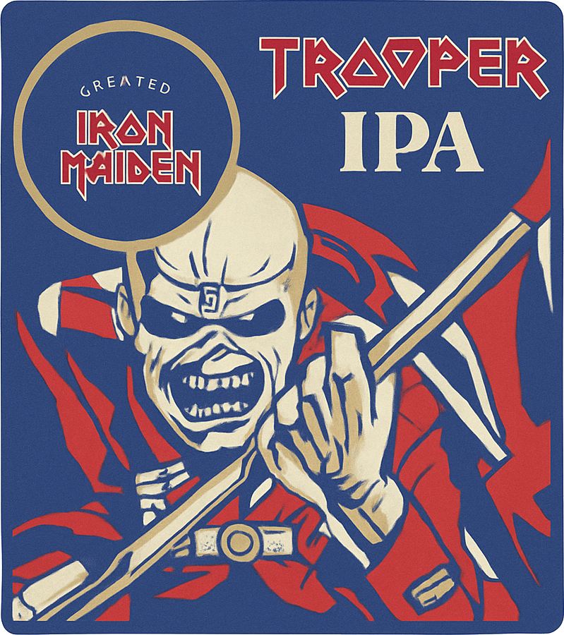 Etiket van Trooper IPA