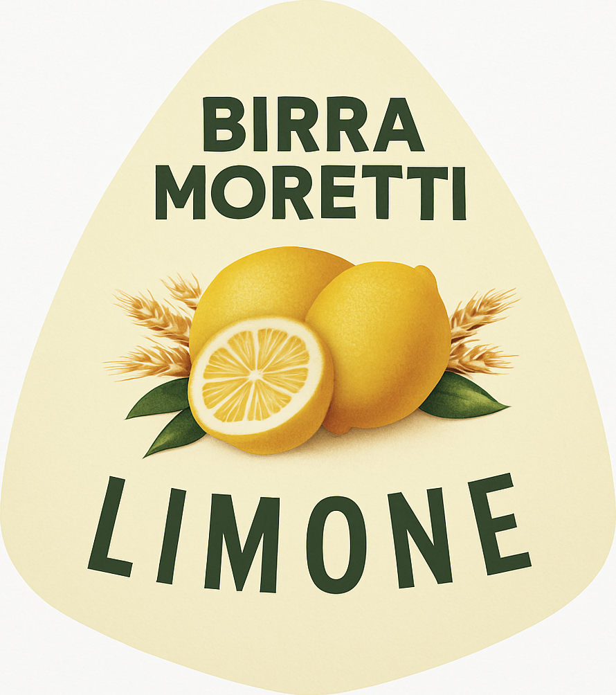 Etiket van Birra Moretti Radler Limone
