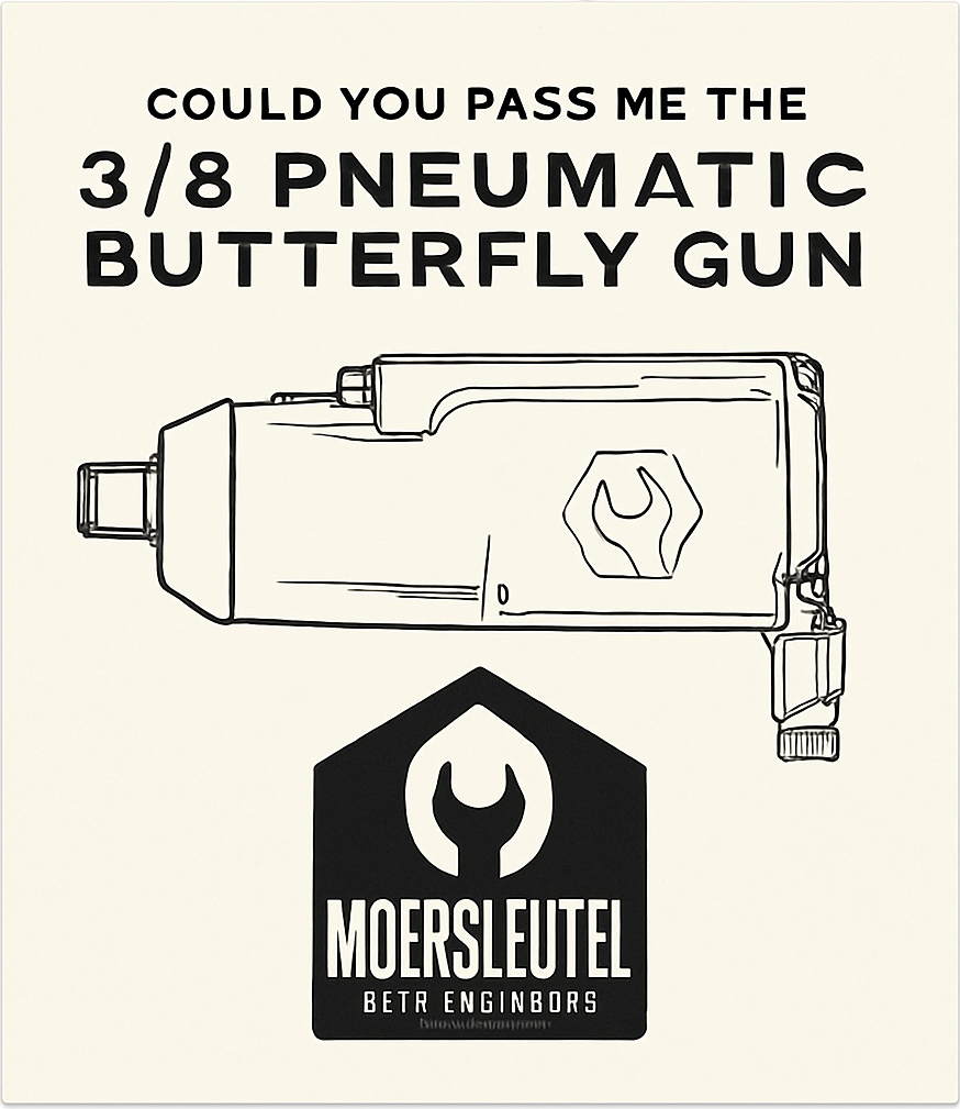 Etiket van Moersleutel 3/8 Pneumatic Butterfly Gun