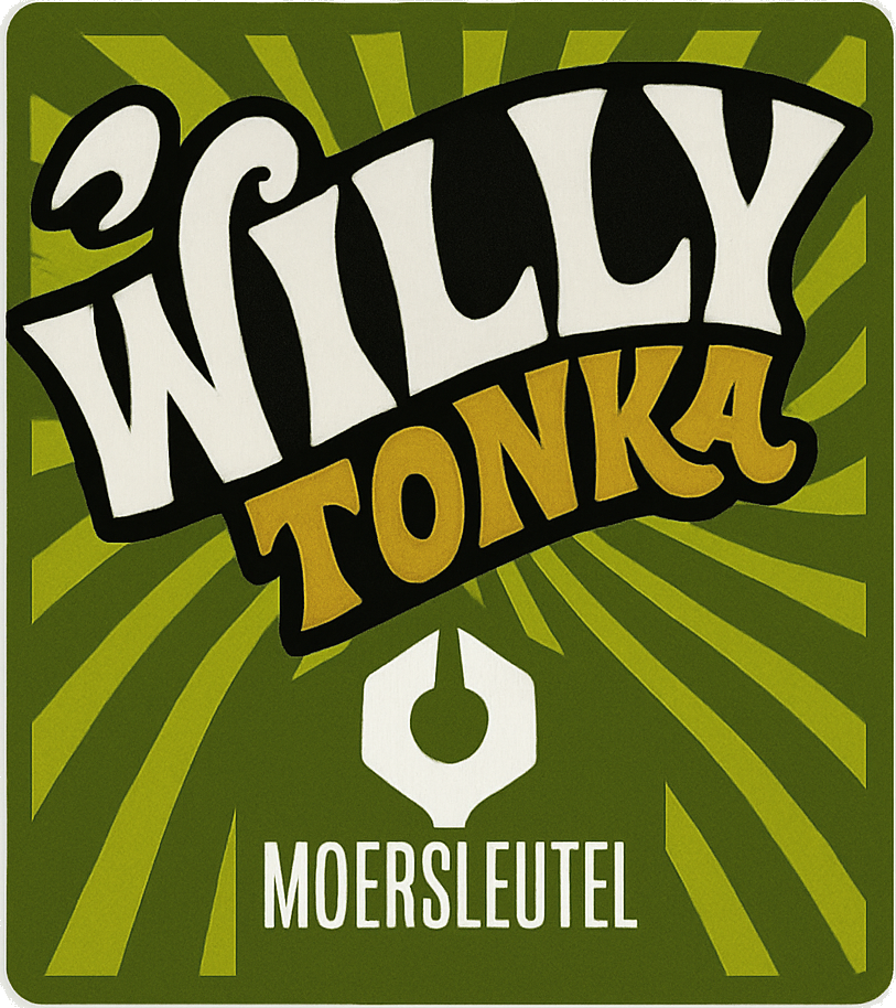 Etiket van Moersleutel Willy Tonka Chocolate, Vanilla, Cardamom & Nutmeg