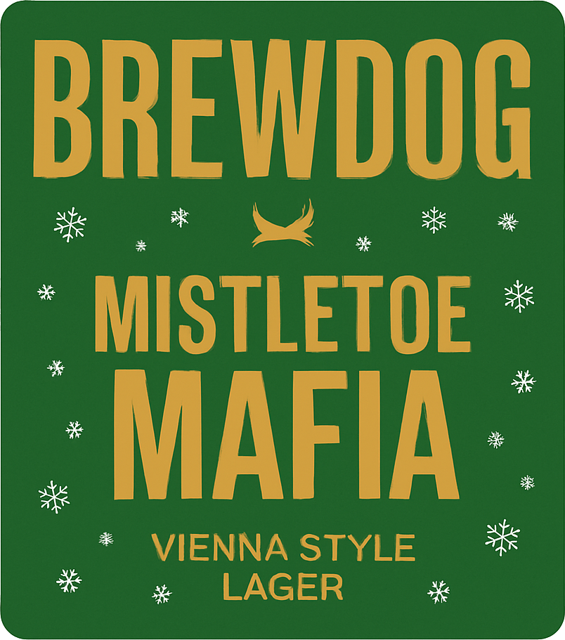 Etiket van BrewDog Mistletoe Mafia