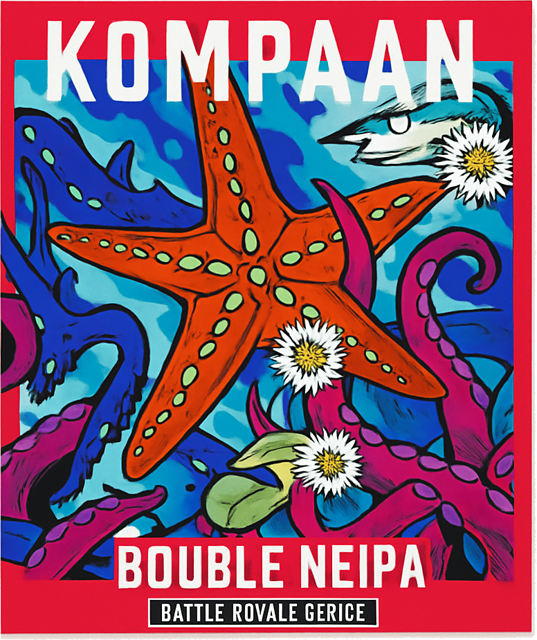 Etiket van Kompaan Battle Royale 5 - DDH Double NEIPA