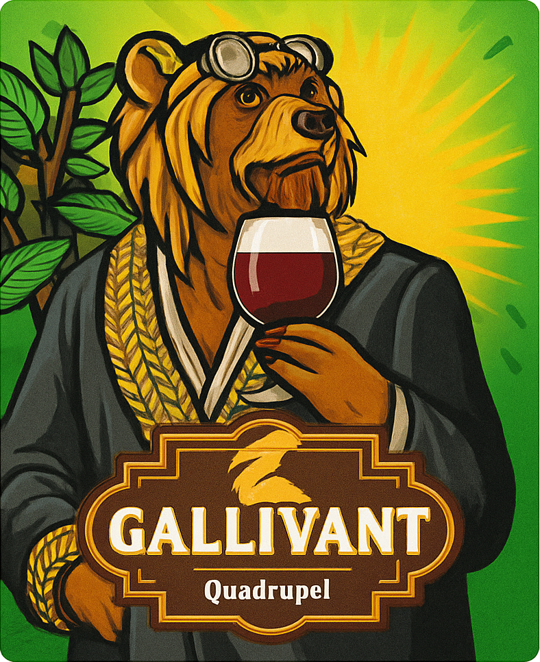 Etiket van Gallivant Flaneerbeer Quadrupel