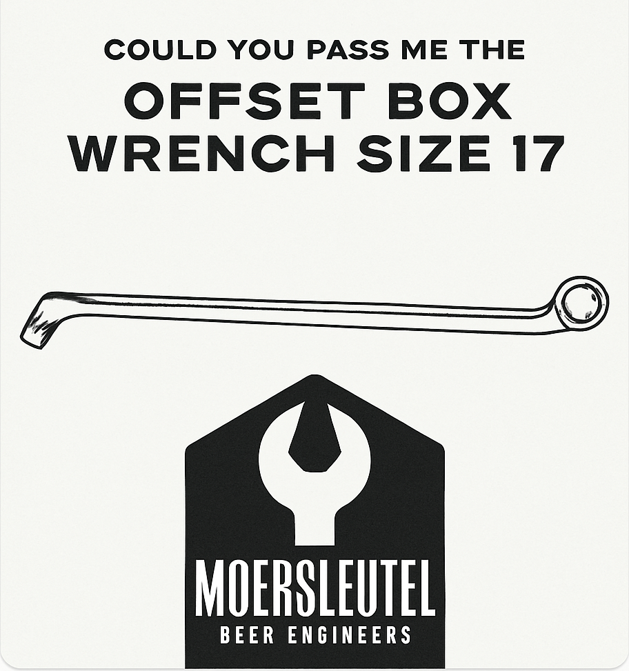 Etiket van Moersleutel Offset Box Wrench Size 17