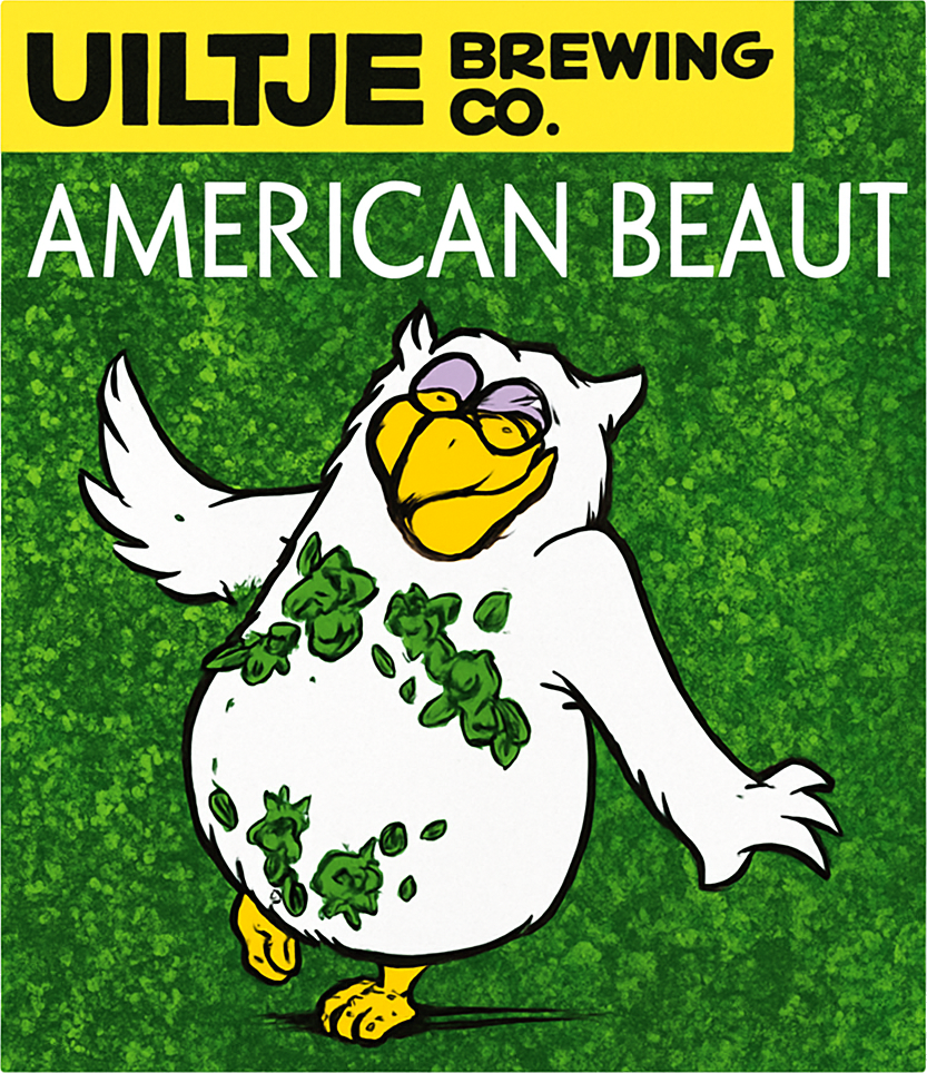 Etiket van Uiltje American Beauty