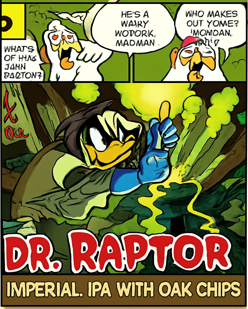Etiket van Uiltje Dr. Raptor Double Oaked