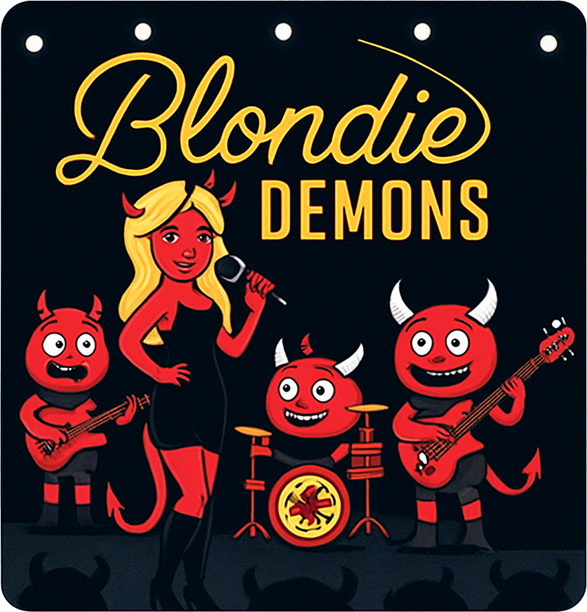 Etiket van Blondie Demons