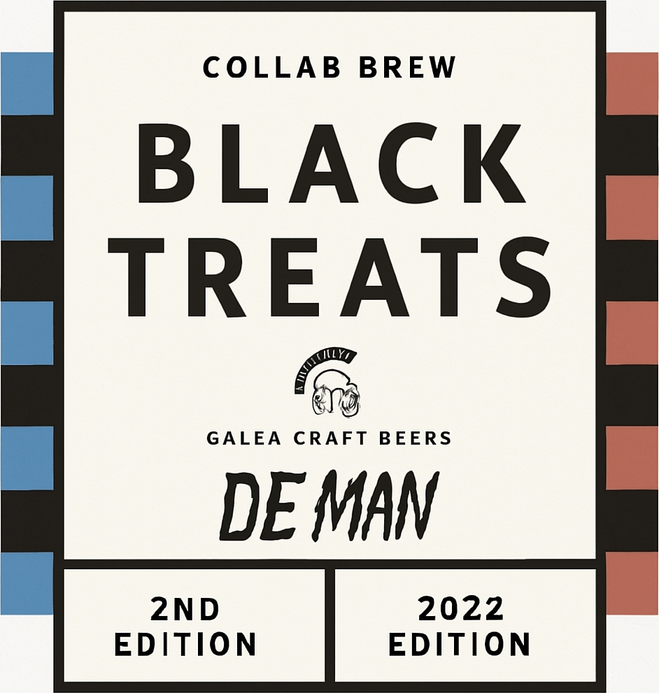 Etiket van De Man Black Treats