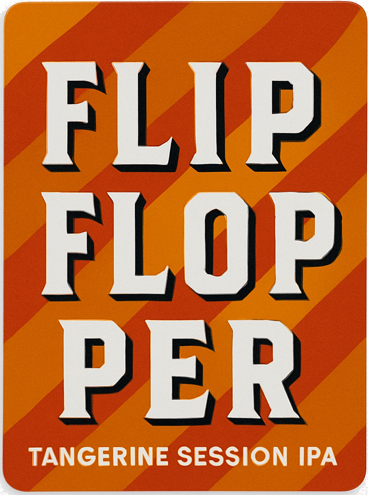Etiket van Kraftbier Flipflopper