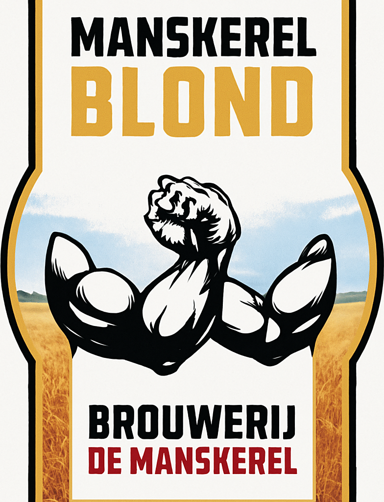 Etiket van Manskerel Blond