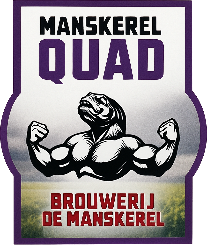 Etiket van Manskerel Quadrupel