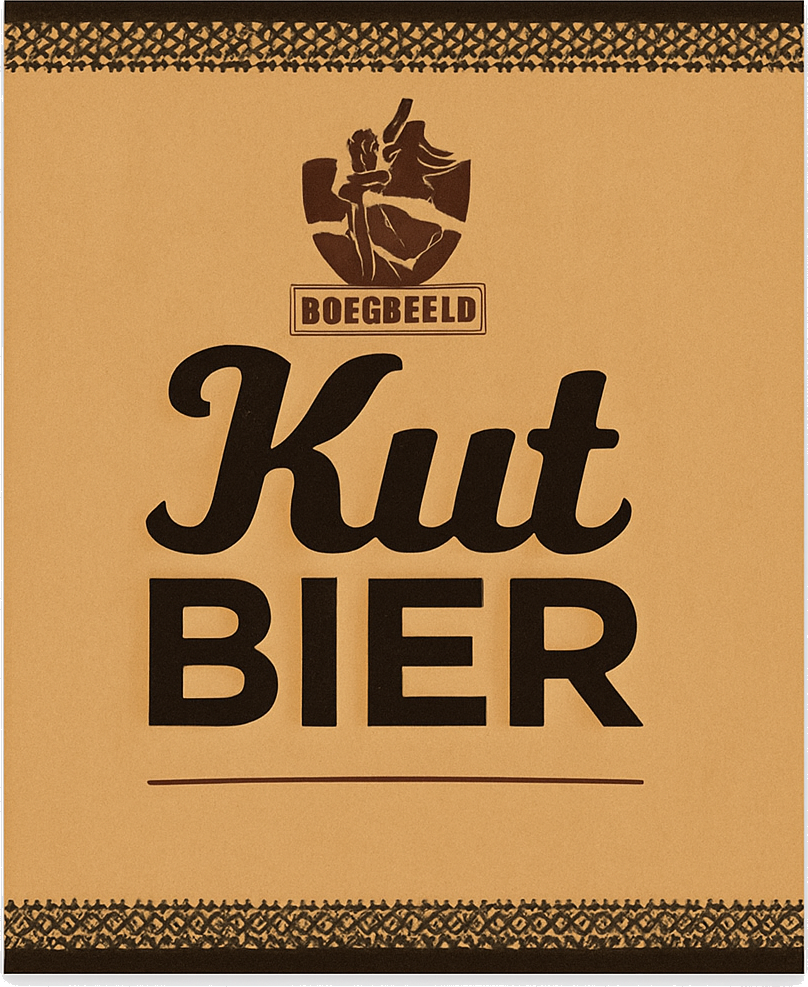 Etiket van Kutbier met perzik