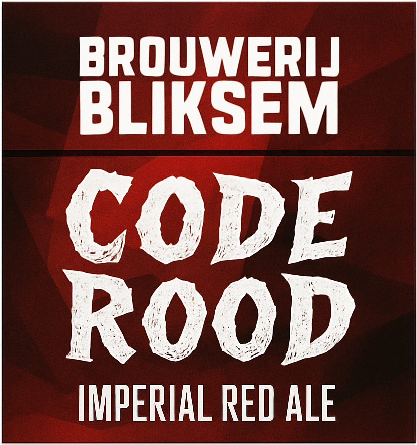 Etiket van Bliksem Code Rood