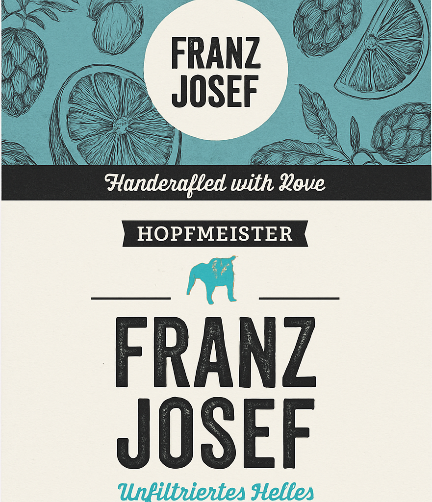Etiket van Hopfmeister Franz Josef