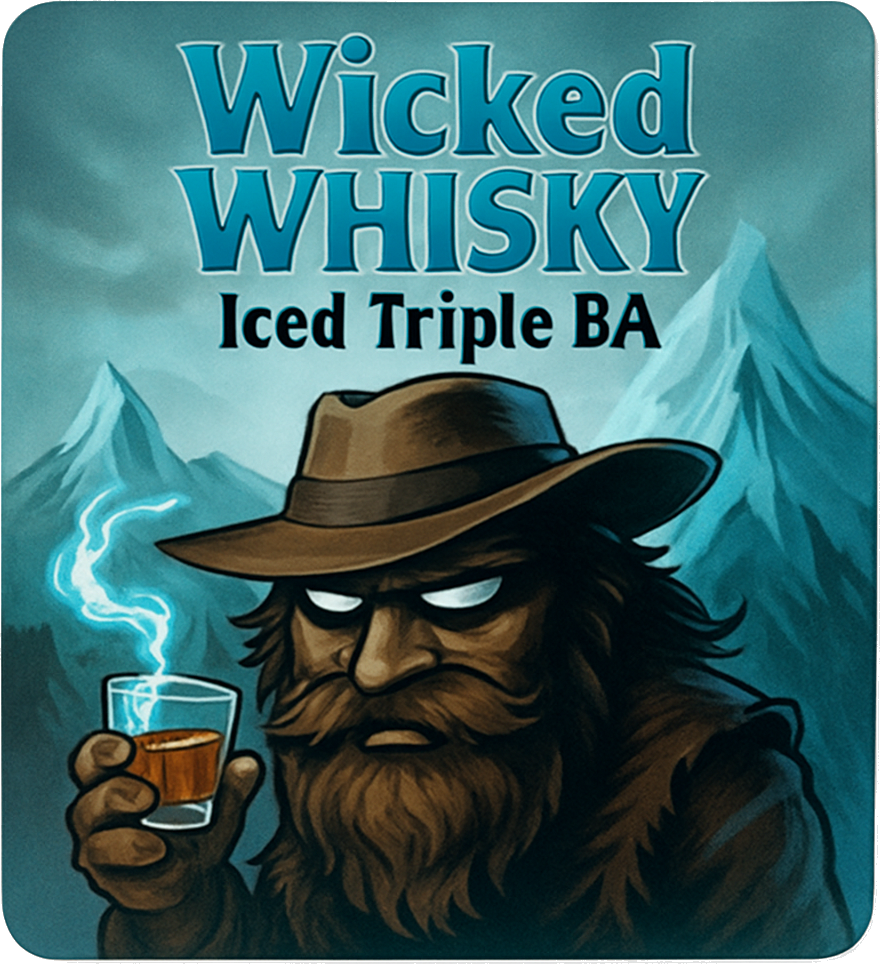 Etiket van Emelisse Wicked Whisky Iced Tripel BA