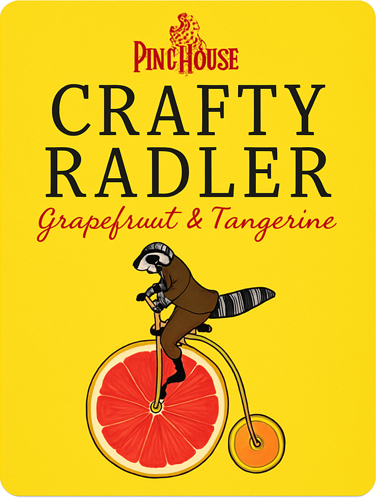 Etiket van Pump House Crafty Radler Grapefruit & Tangerine