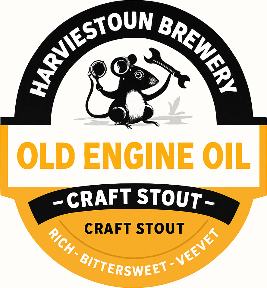 Etiket van Harviestoun Old Engine Oil
