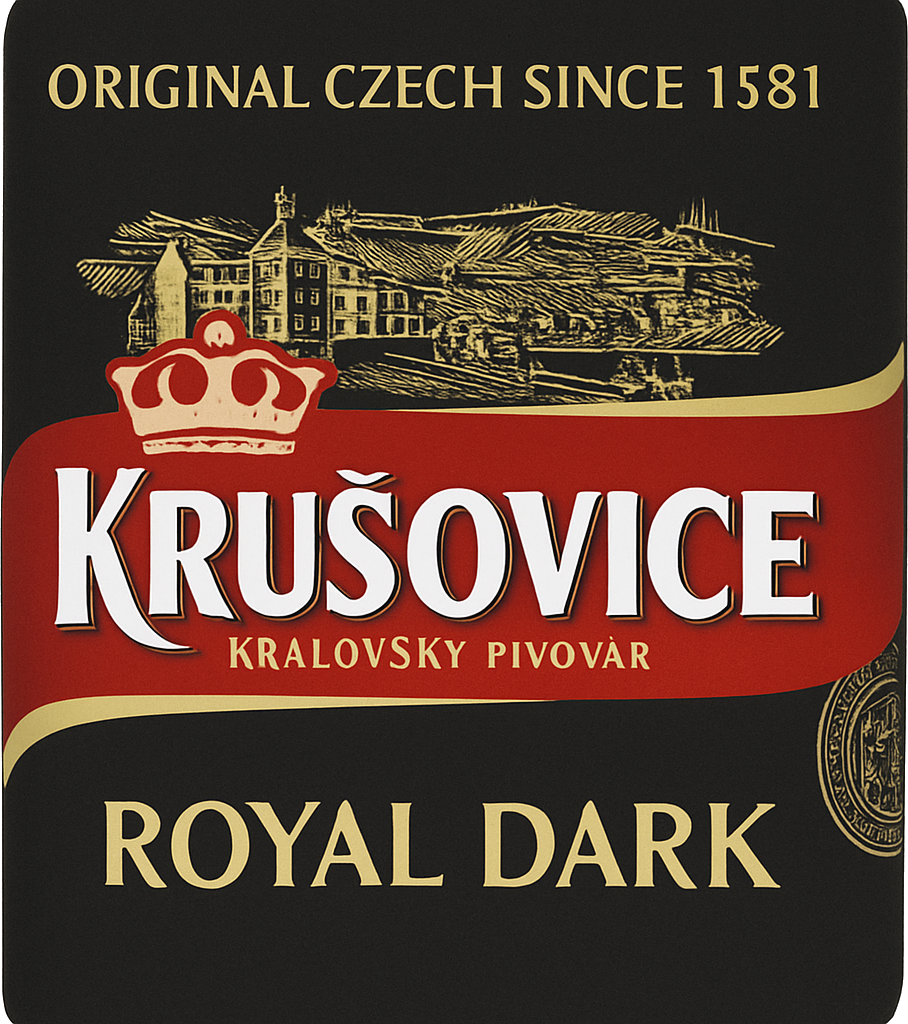 Etiket van Krusovice Royal Dark