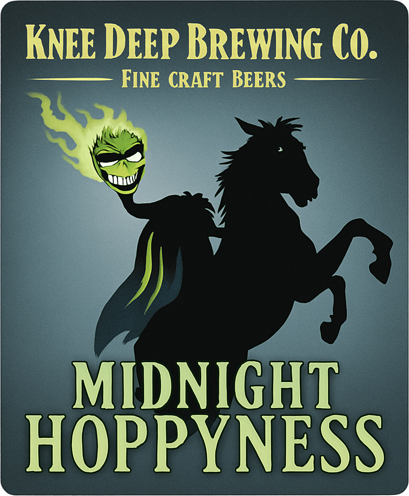 Etiket van Knee Deep Midnight Hoppyness