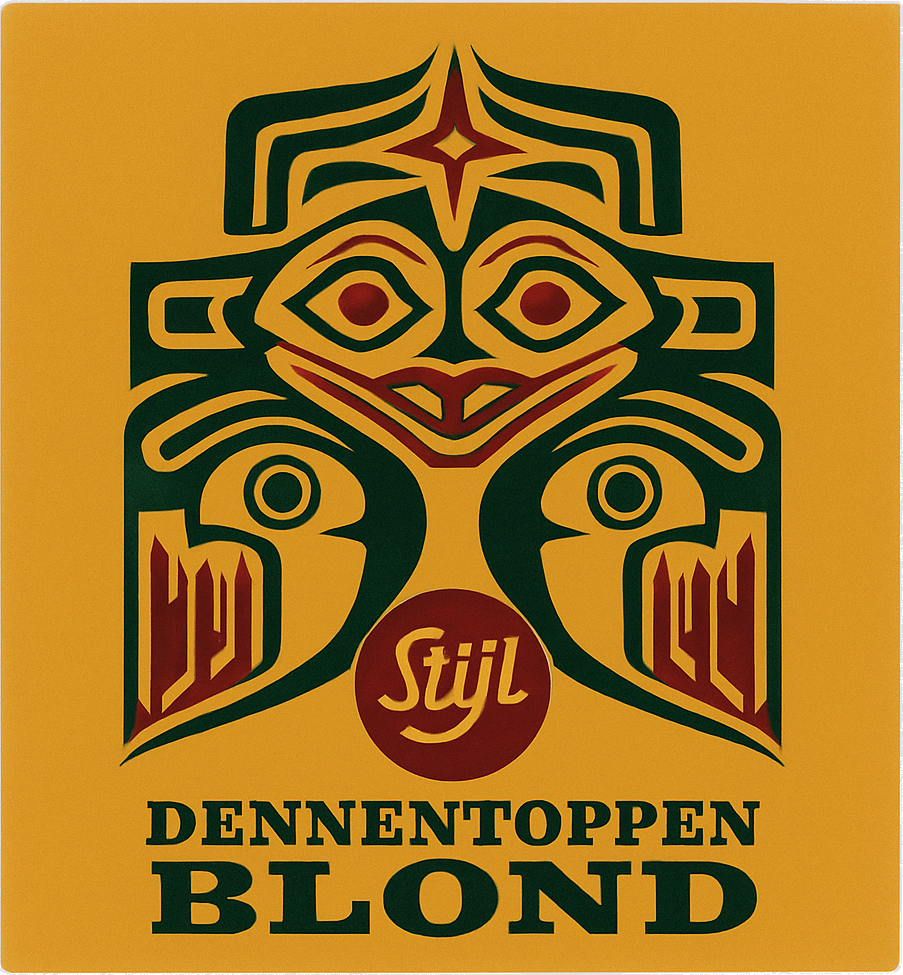 Etiket van Stijl Dennentoppen Blond