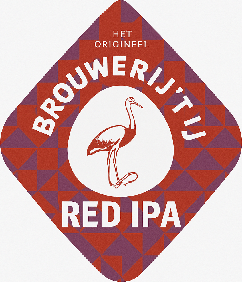 Etiket van IJ Red IPA