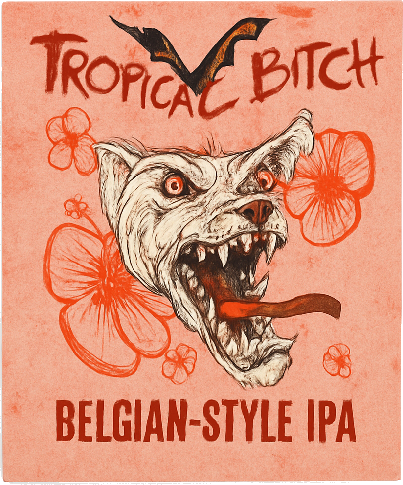 Etiket van Flying Dog Tropical Bitch