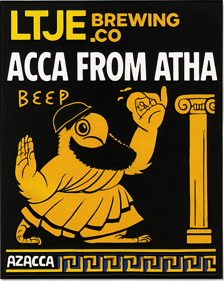 Etiket van Uiltje Azacca from Athens