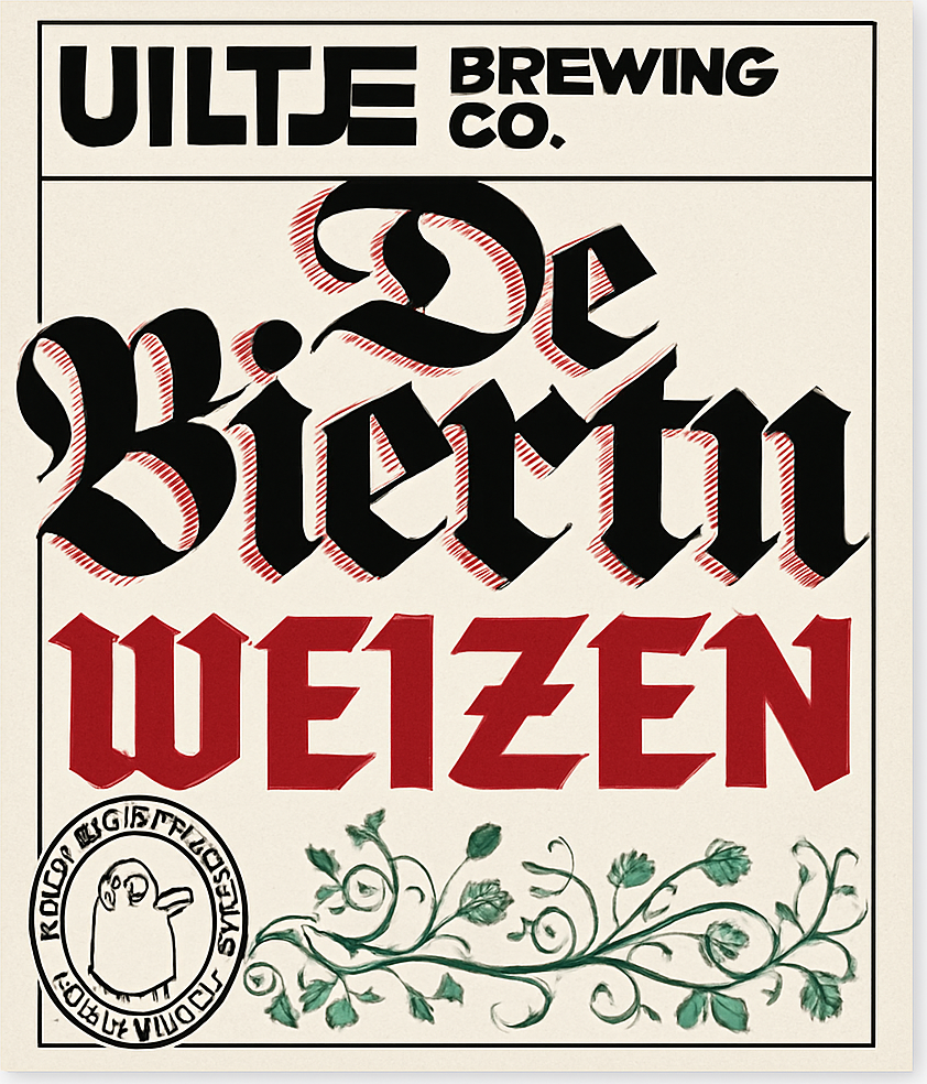 Etiket van Uiltje Biertuin Weizen