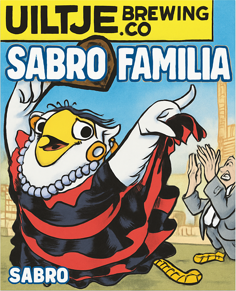Etiket van Uiltje El Sa-Sabro Familia blik