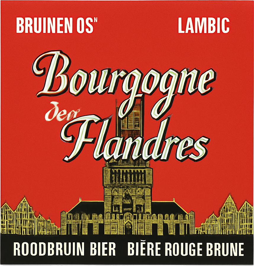 Etiket van Bourgogne Des Flandres Roodbruin