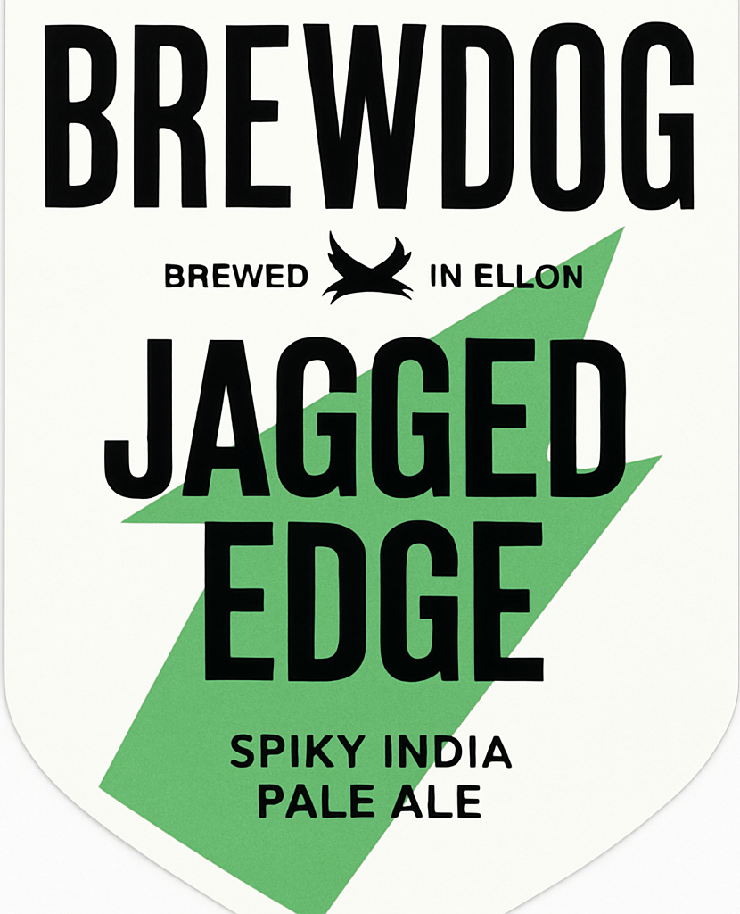 Etiket van BrewDog Jagged Edge