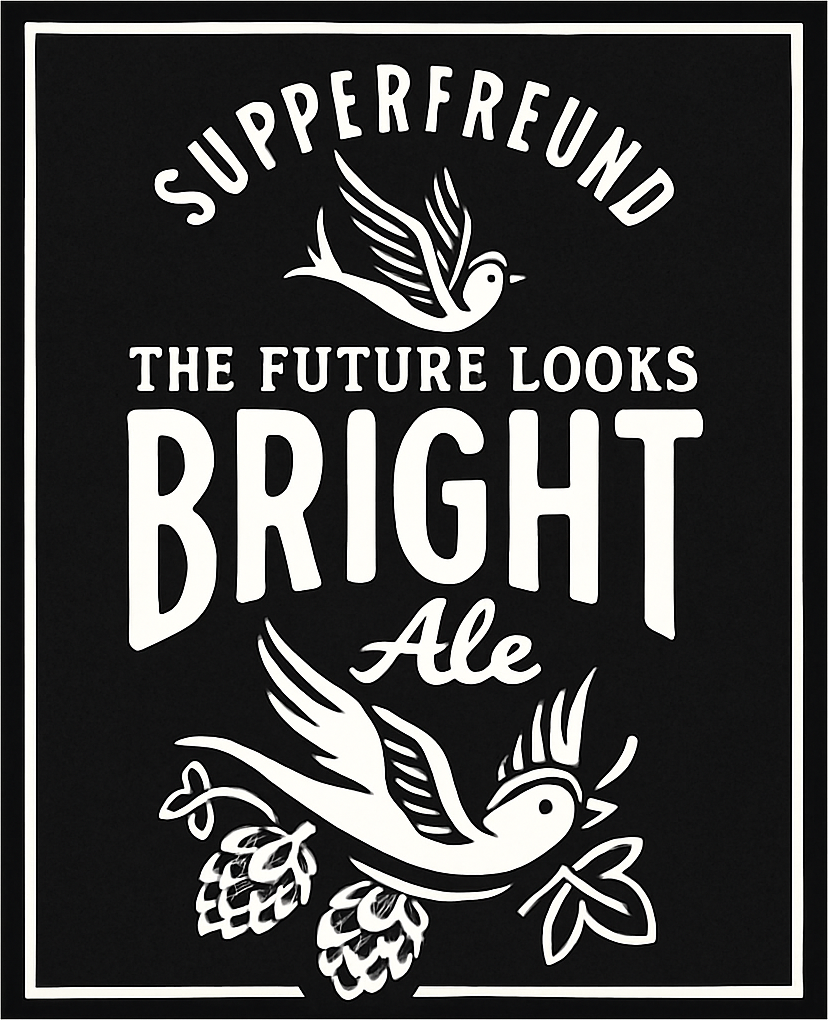 Etiket van Superfreunde The Future Looks Bright