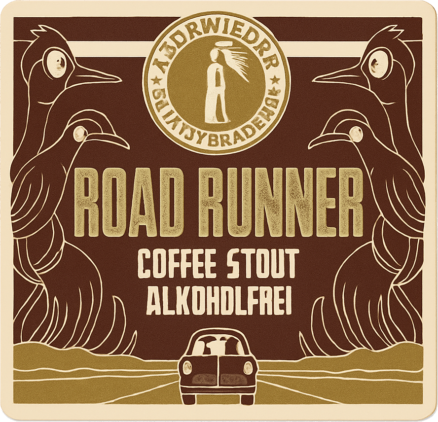 Etiket van Road Runner Coffee Stout Alkoholfrei