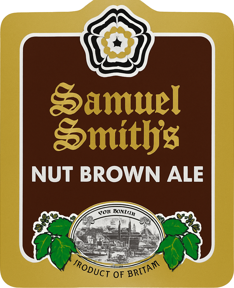 Etiket van Samuel Smith Nut Brown Ale
