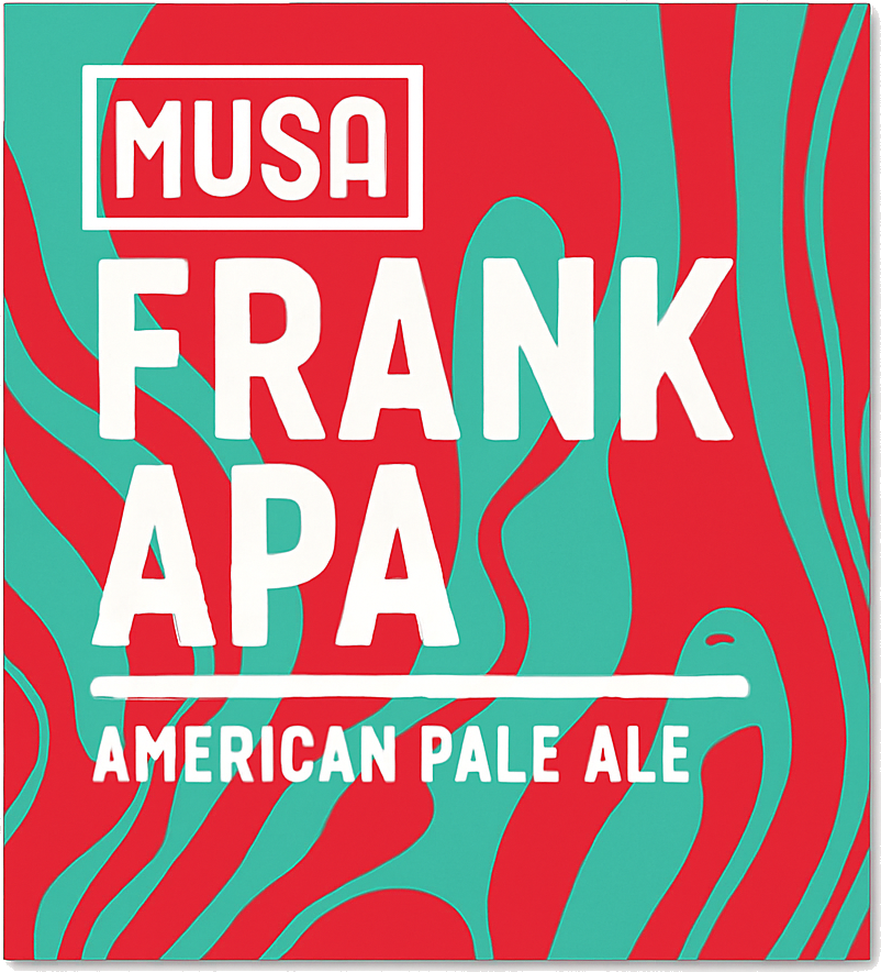 Etiket van Musa Frank APA fles 