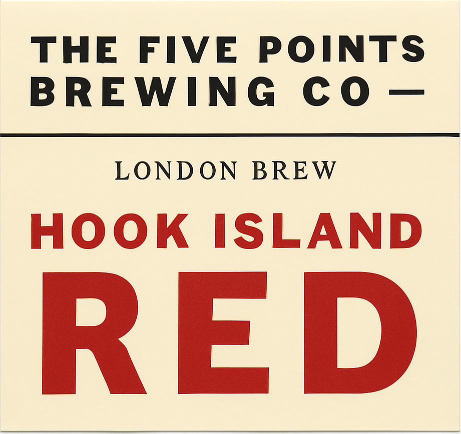 Etiket van Five Points Hook Island Red