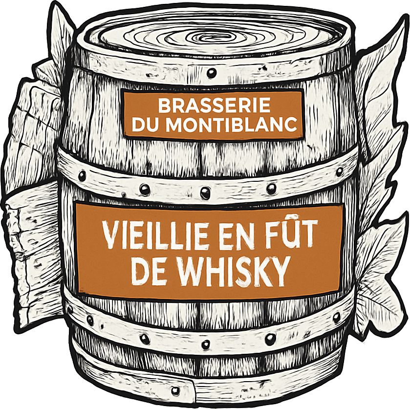 Etiket van Barrel-Aged n°1 de la Brasserie du Mont Blanc