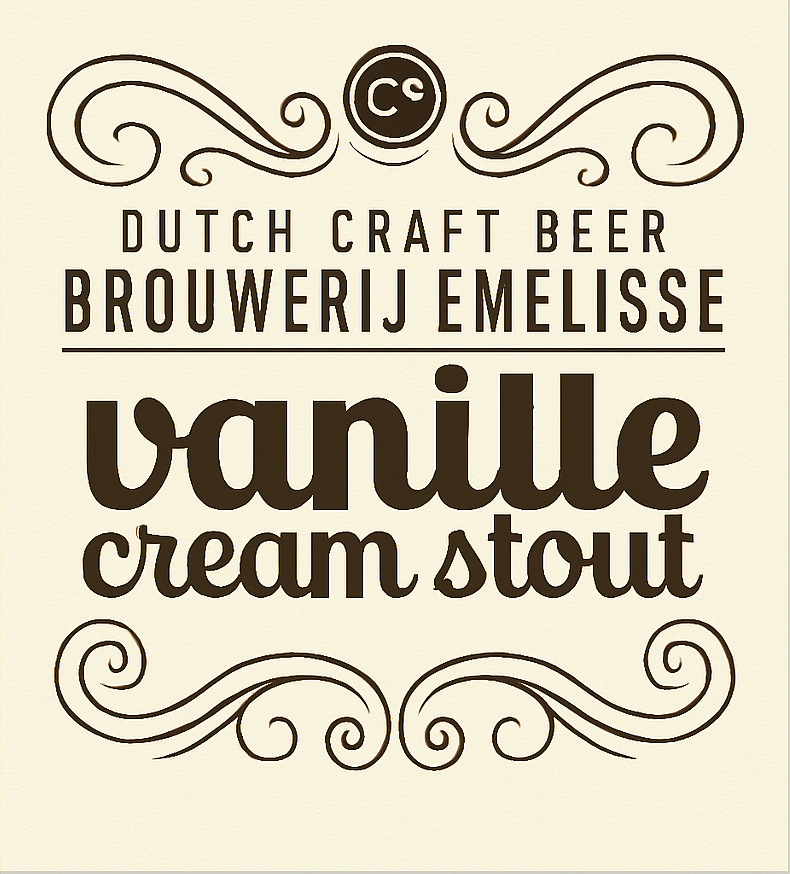 Etiket van Emelisse Vanille Ice Cream Stout