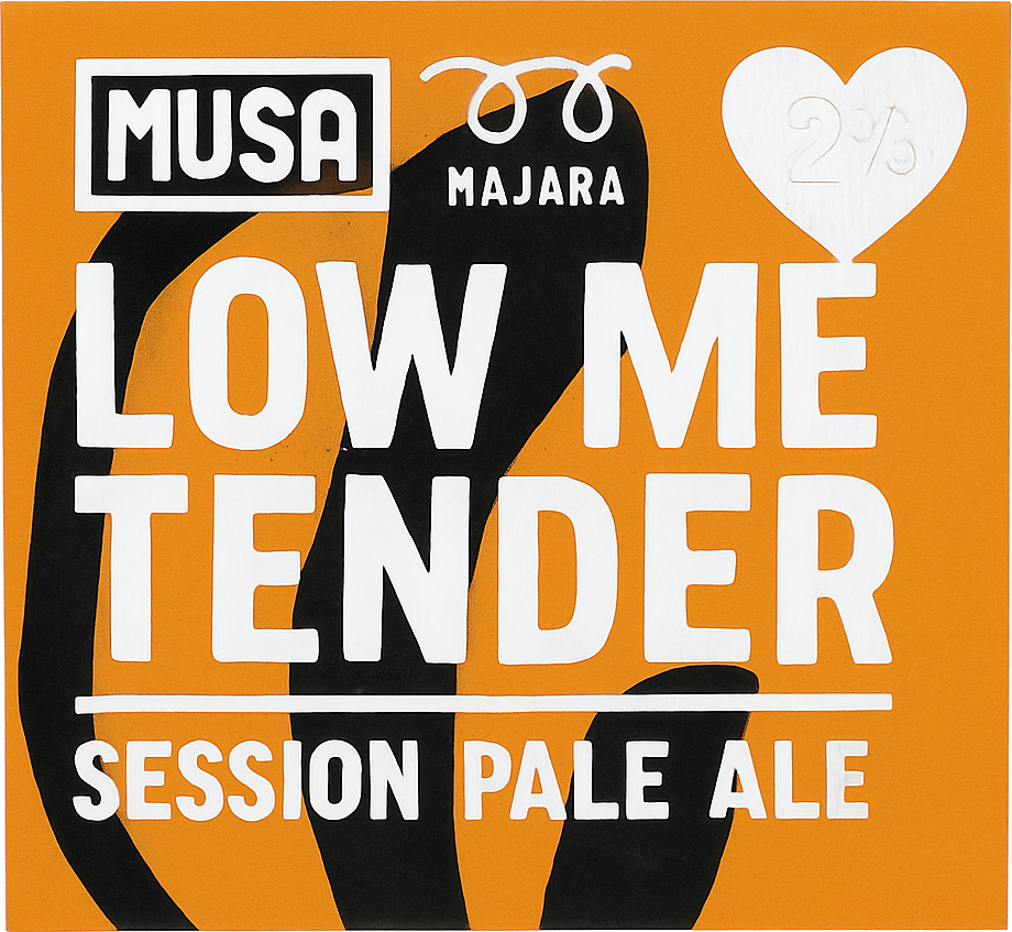 Etiket van Musa Low Me Tender