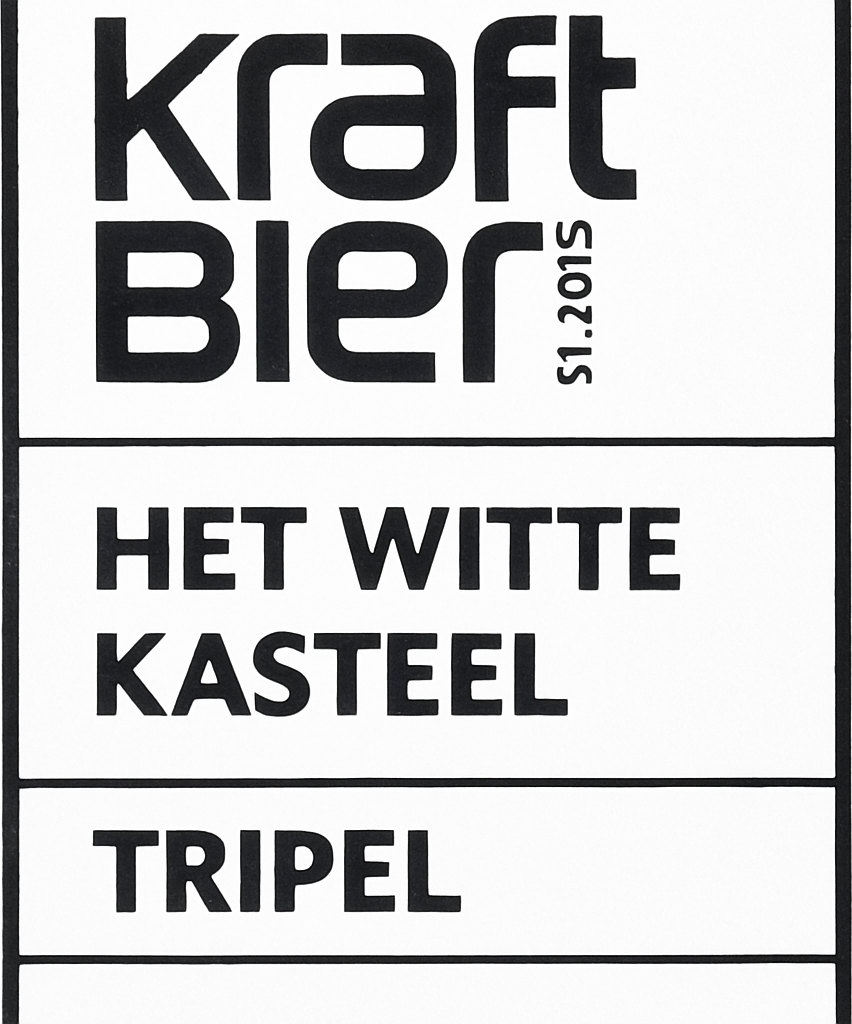 Etiket van Kraftbier Het Witte Kasteel
