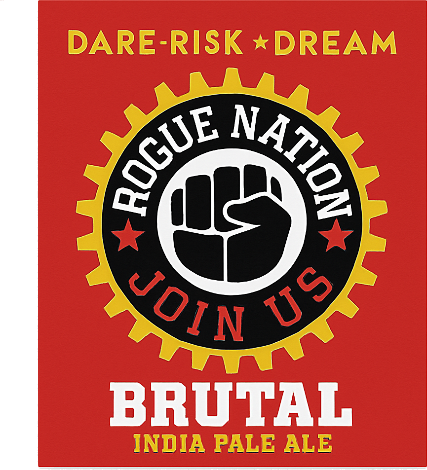 Etiket van Rogue Brutal IPA