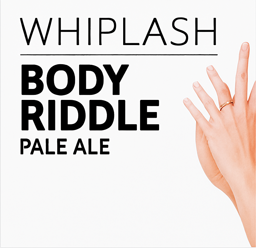 Etiket van Whiplash Body Riddle