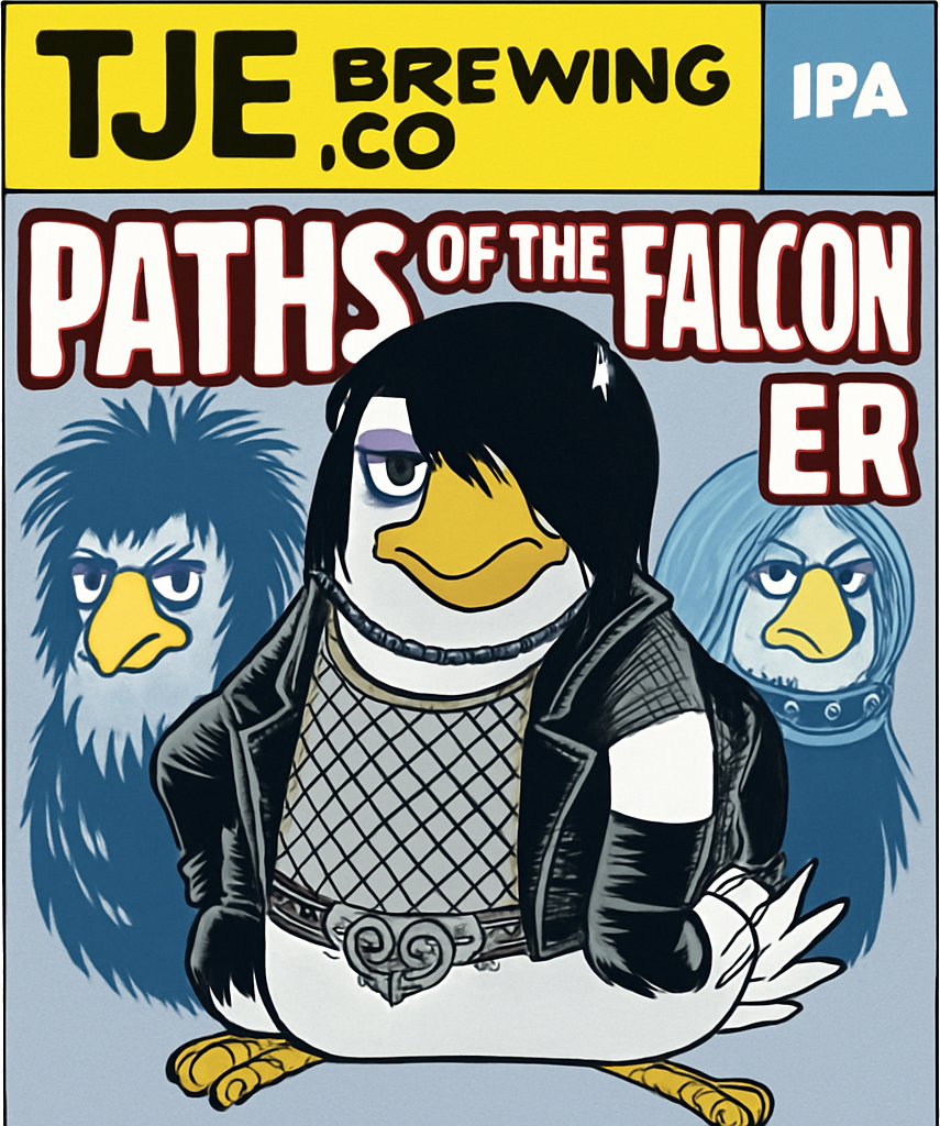 Etiket van Uiltje Goths of the Falconers
