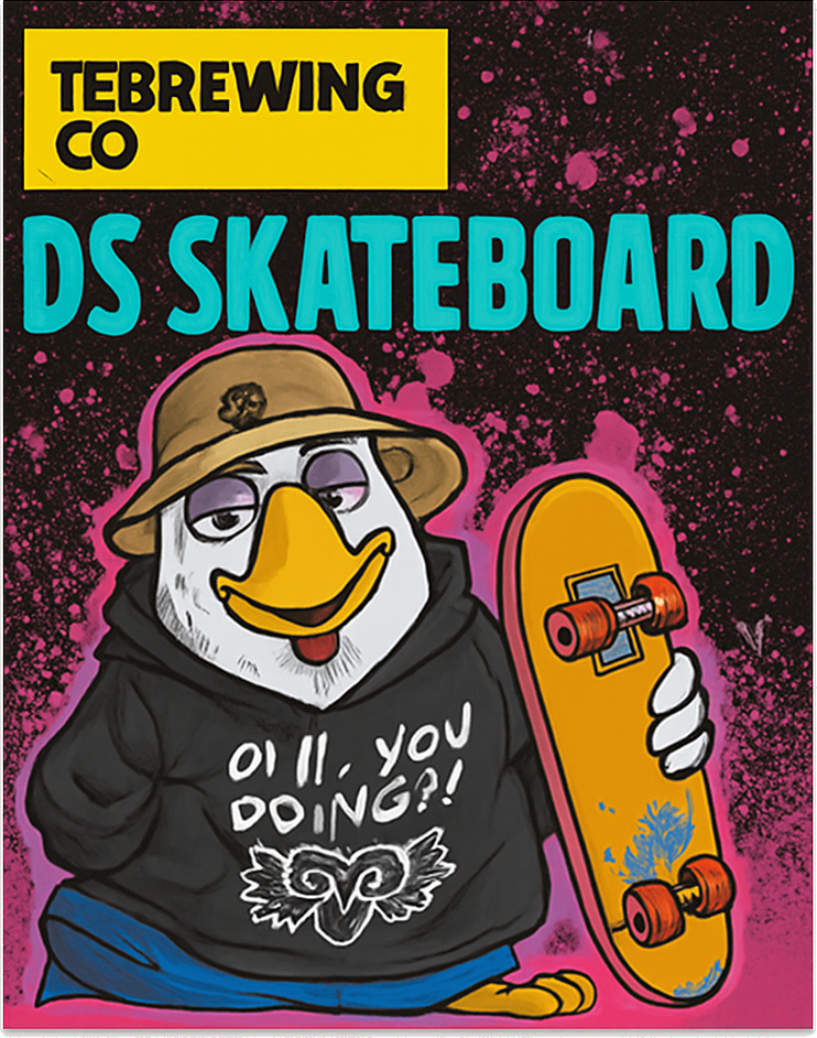 Etiket van Uiltje Zynthos Skaterboy