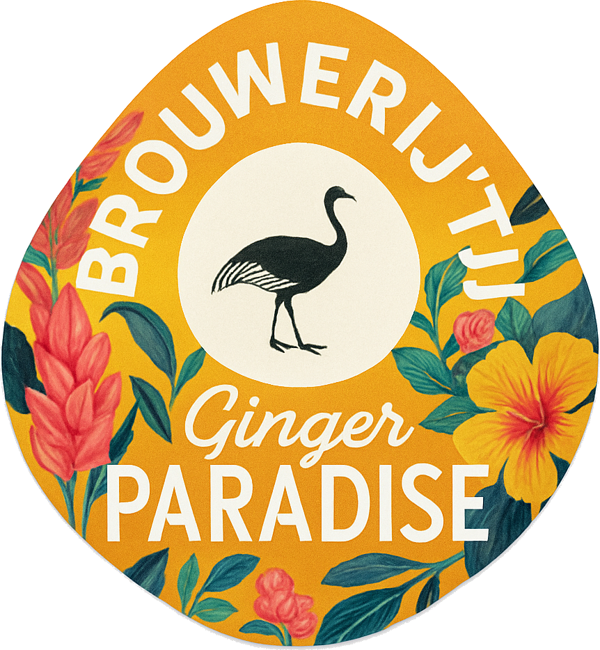 Etiket van IJ Ginger Paradise