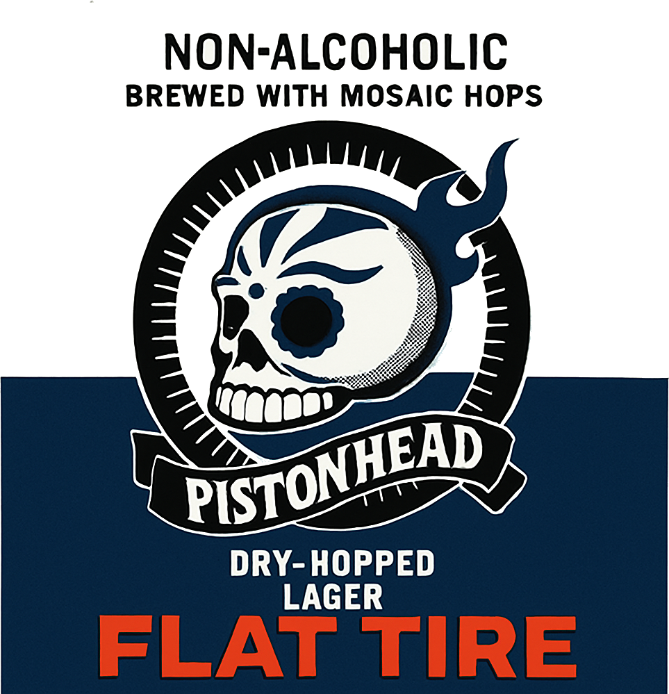 Etiket van Pistonhead Flat Tire
