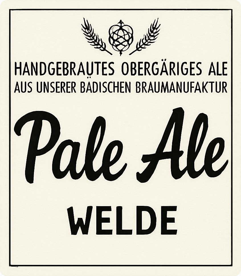 Etiket van Welde Craft Pale Ale