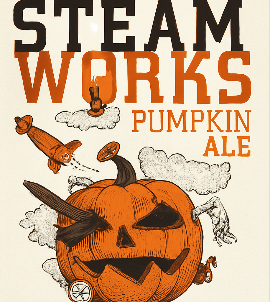 Etiket van Steamworks Pumpkin Ale
