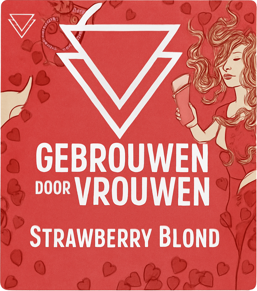 Etiket van Gebrouwen Door Vrouwen Strawberry Blond